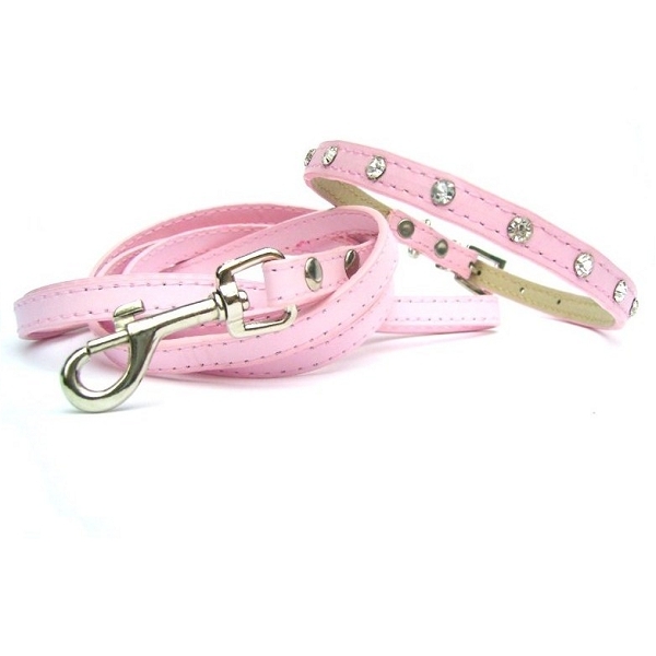 Collier et laisse pour chiot rose Colliers pour chiens Collier et laisse pour chiot rose Colliers pour chiens