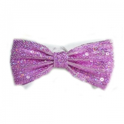 Noeud papillon pour chat paillettes rose