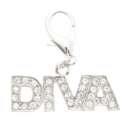 Pendentif pour chien et chat Diva blanc