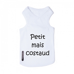 T-shirt pour chien blanc costaud