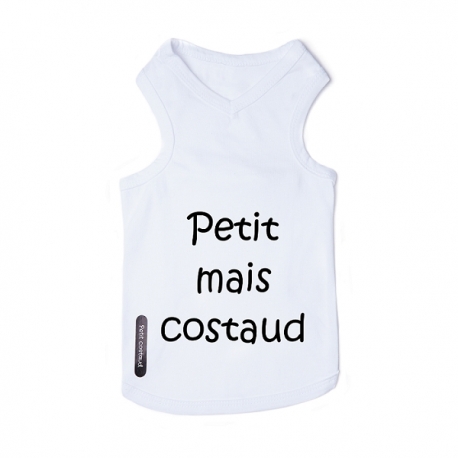 T-shirt pour chien blanc costaud