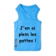 T-shirt pour chien bleu plein les pattes