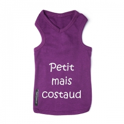 T-shirt pour chien Costaud mauve