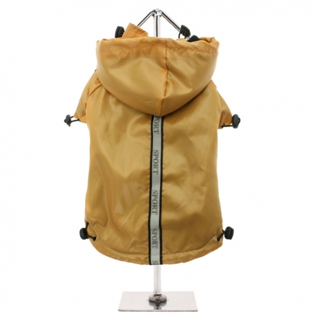 Imperméable pour chien coloris or