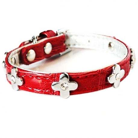 Collier pour chat glam rouge