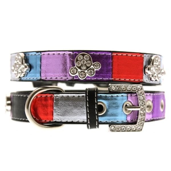 Collier de perles de culture avec pendentif en strass | Pour chiens et chats