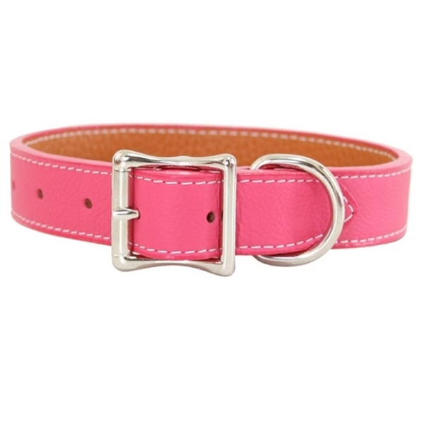 Collier pour gros chien rose - Collier pour chien en cuir