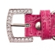 Collier pour chien rose en cuir