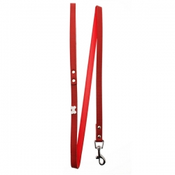 Laisse pour chien bling bling rouge