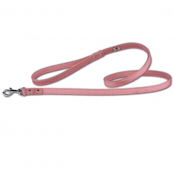 Laisse pour chien baby rose en cuir 