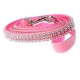 Laisse pour chien Swarovski rose