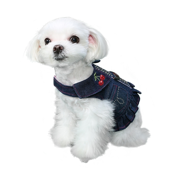 Harnais pour chien et chiot en jean souple