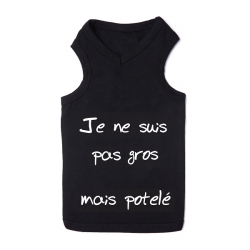 T-shirt pour chien Je ne suis pas gros