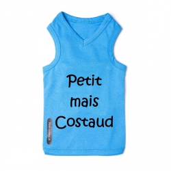 T-shirt pour chien bleu costaud 