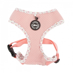 Harnais pour chat en coton rose