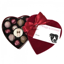 Coffret de biscuits pour chien Saint-Valentin