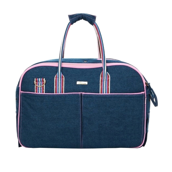 Sac de transport pour chien en denim bleu