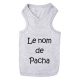 T-shirt pour chien personnalisable gris