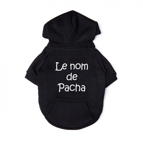 Sweat pour chien personnalisable noir