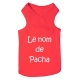 T-shirt pour chien personnalisable rouge