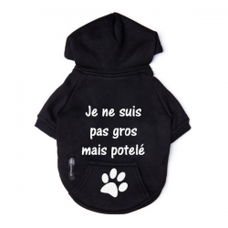 Sweat pour chien Je ne suis pas gros mais potelé