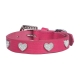 Collier pour chien rose avec strass