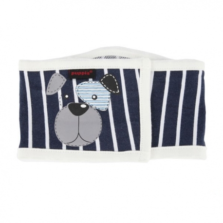 Bandeau pour chien anti-pipi bleu et blanc Puppia