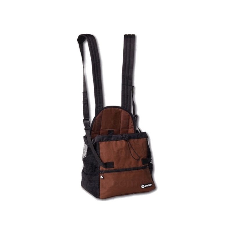 Sac transport ventral coloris marron pour petit chien