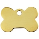 Médaille pour chien à graver os or