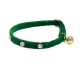 Collier pour chat velours vert