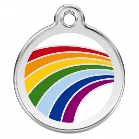 Médaille pour chien à graver Arc-en-ciel