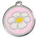 Médaille pour chien à graver Marguerite rose