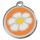 Médaille pour chien à graver Marguerite orange