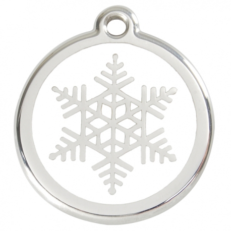 Médaille pour chien à graver flocon de neige