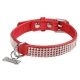 Collier pour chien strass rouge