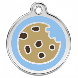 Médaille pour chien à graver Cookie bleu