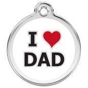 Médaille pour chien à graver I Love Dad