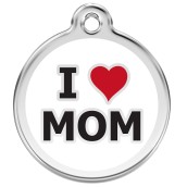 Médaille pour chien à graver I Love Mom